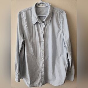 Babaton XL Light Blue Cotton Dress Shirt Classic Long-Sleeve
